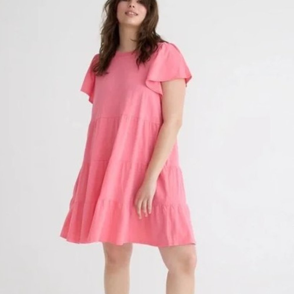 J. Crew Knit broken-in jersey tiered mini dress XXL